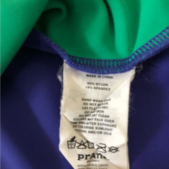 Prana Workout Surfer Long Sleeve T Shirt in Blue & Green Size M - Picture 7 of 10
